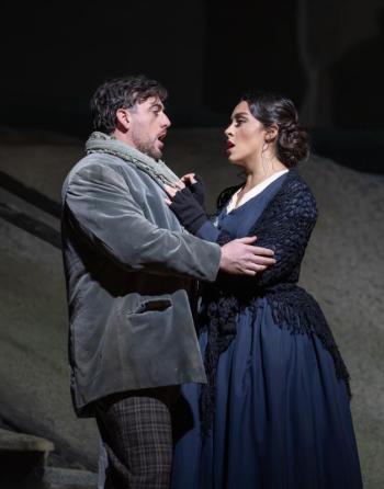 Freddie De Tommaso as Rodolfo and Juliana Grigoryan as Mimì in Puccini's "La Bohème." (Photo by Karen Almond / Met Opera) Freddie De Tommaso as Rodolfo and Juliana Grigoryan as Mimì in Puccini's "La Bohème." (Photo by Karen Almond / Met Opera)