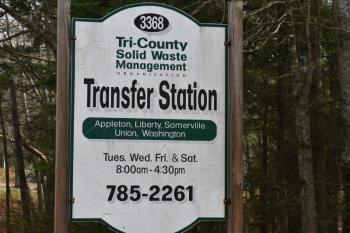 Street sign for the Transfer Station