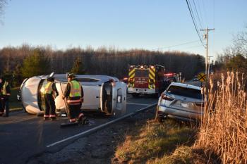 Crash scene looking west from Thomaston Street.