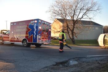 Ambulance and firefighter