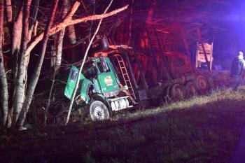 Logging truck. (Photo by Sarah Thompson)