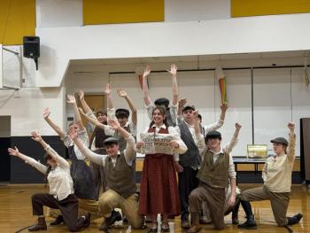 Teenagers in costume