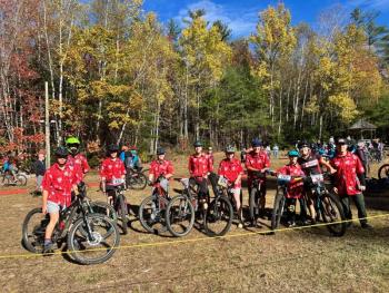 Camden Hills Regional High School Mountain Bike Team. (Photo courtesy Kate Lee)