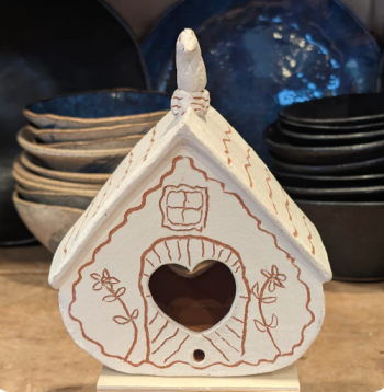 ceramic bird house