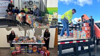 Collage of three donation sites