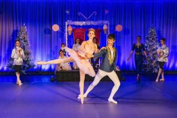 Two youths in a dance scene