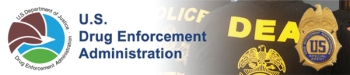 U.S. Drug Enforcement Administration press release banner
