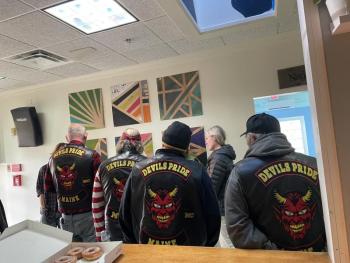 The club tours the school. Photo courtesy Bob Sheehan