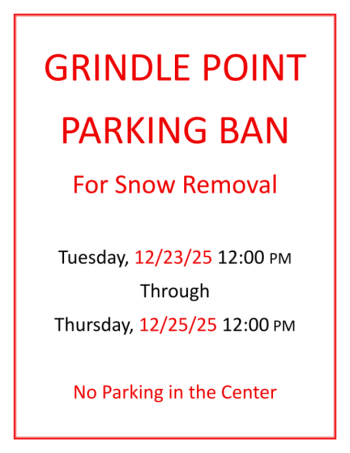 Grindle Point parking ban poster