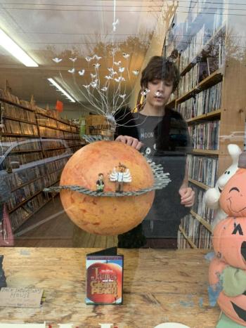 James and the Giant Peach sculpture originally at Opera House video. Photo courtesy Tylor Cumler