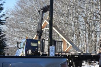 Setting a wooden frame to the ground