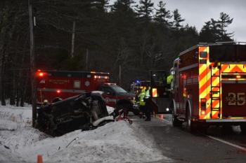More focus on car on its side