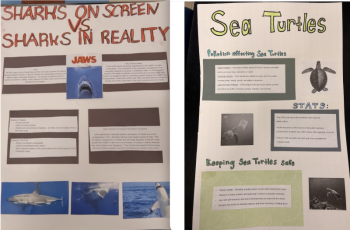 Handwritten project posterboards