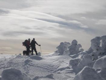 snow-covered mountain summit