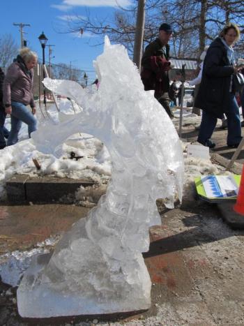 One of the 25+ ice sculptures around town. Photo by Kay Stephens