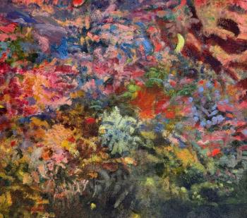 "If Ever Having Looked at the Sun", acryclic on canvas in handmade fir frame, by Kristen Diederich.