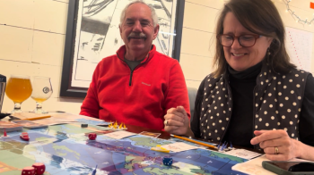 Rachel Noyes and Jerry Doughty playing Corker