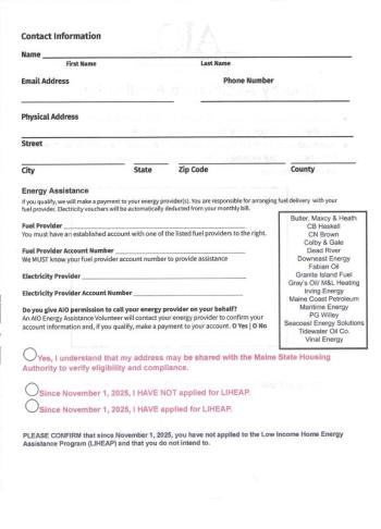 application form