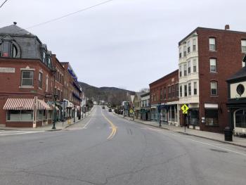 Downtown Camden, April 2020, Covid (Photo by Lynda Clancy)