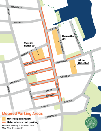 Metered parking areas