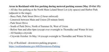 list of free parking