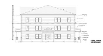 The east side of one proposed housing unit.