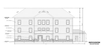 The south side of one proposed housing unit.
