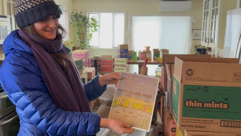 showing book
