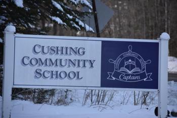 Cushing Community School sign