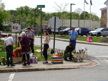People line up for the second annual Petit Rex parade. (photo by Erica Thoms)