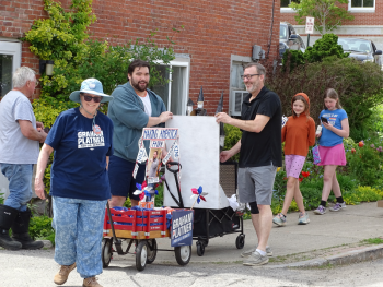 People ready to take part in the second annual Petit Rex parade. (photo by Erica Thoms)