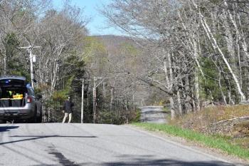 crest of hill, from the north