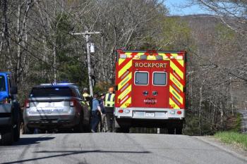 cruiser, ambulance with rear doors closed