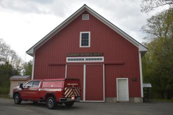 long-distance view of Fire Marshal vehicle