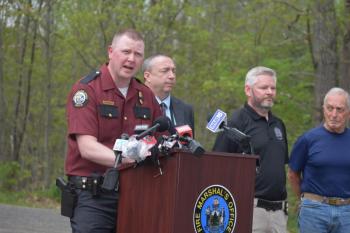 Fire Marshal at lectern