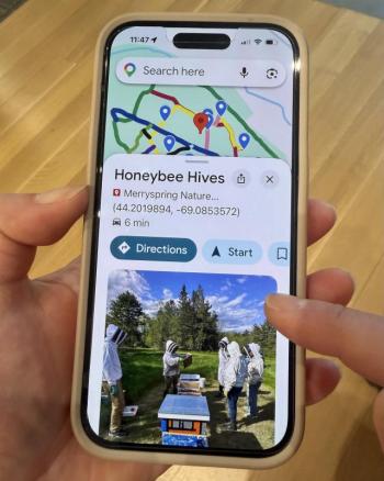picture of cellphone with app open