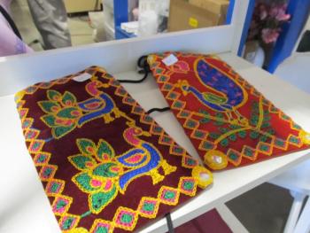 Colorful handmade journals. Photo by Kay Stephens