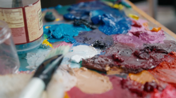 close up of palette