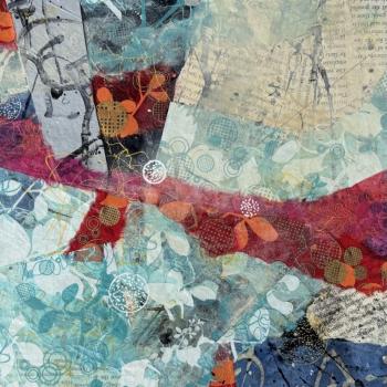 collage with red