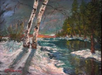 winter river scene