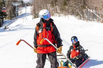 teen pulls rescue sled