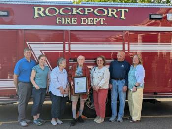 Charlie Knight and family (Photo courtesy Town of Rockport)