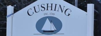 Cushing logo on street sign