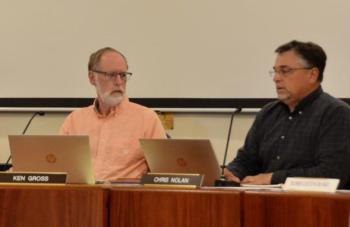 Camden Select Board vice chair Ken Gross and Chair Chris Nolan