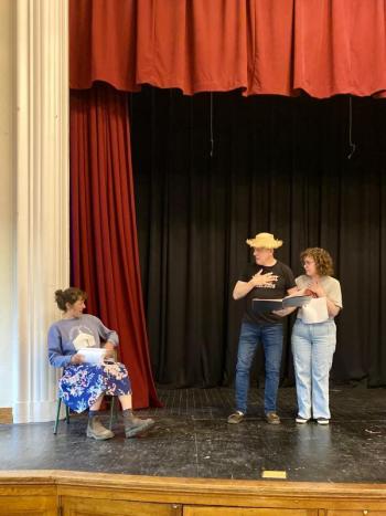 adults on stage