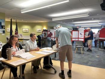 Citizens vote in Rockport Public Library June 9.