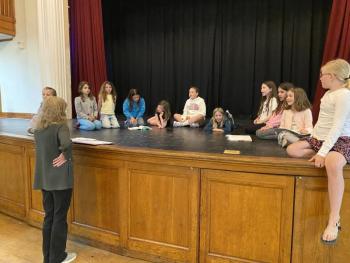 children on stage