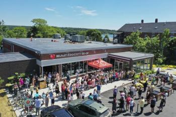 crowd outside store