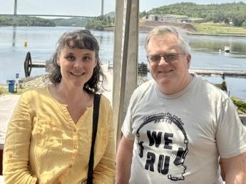 Kristen Spalding and Matt Murphy (Photo courtesy WERU FM)