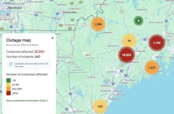 CMP power outages as of 10 p.m., July 16